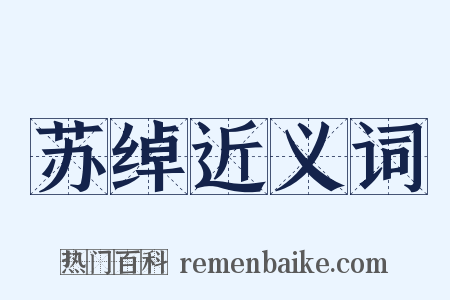苏绰近义词是什么意思的图片